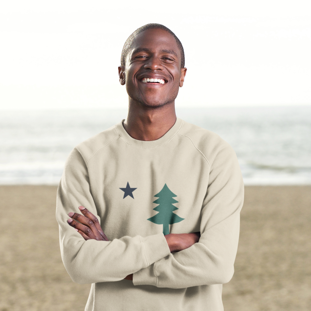 Original 1901 Maine State Flag Crewneck Sweatshirt