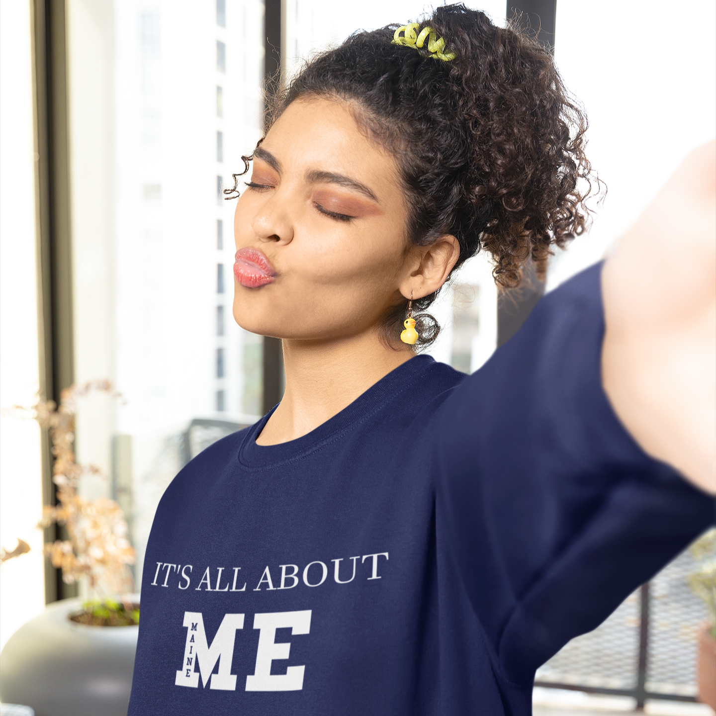 It's All About ME (Maine) crewneck sweatshirt - Team Navy Blue