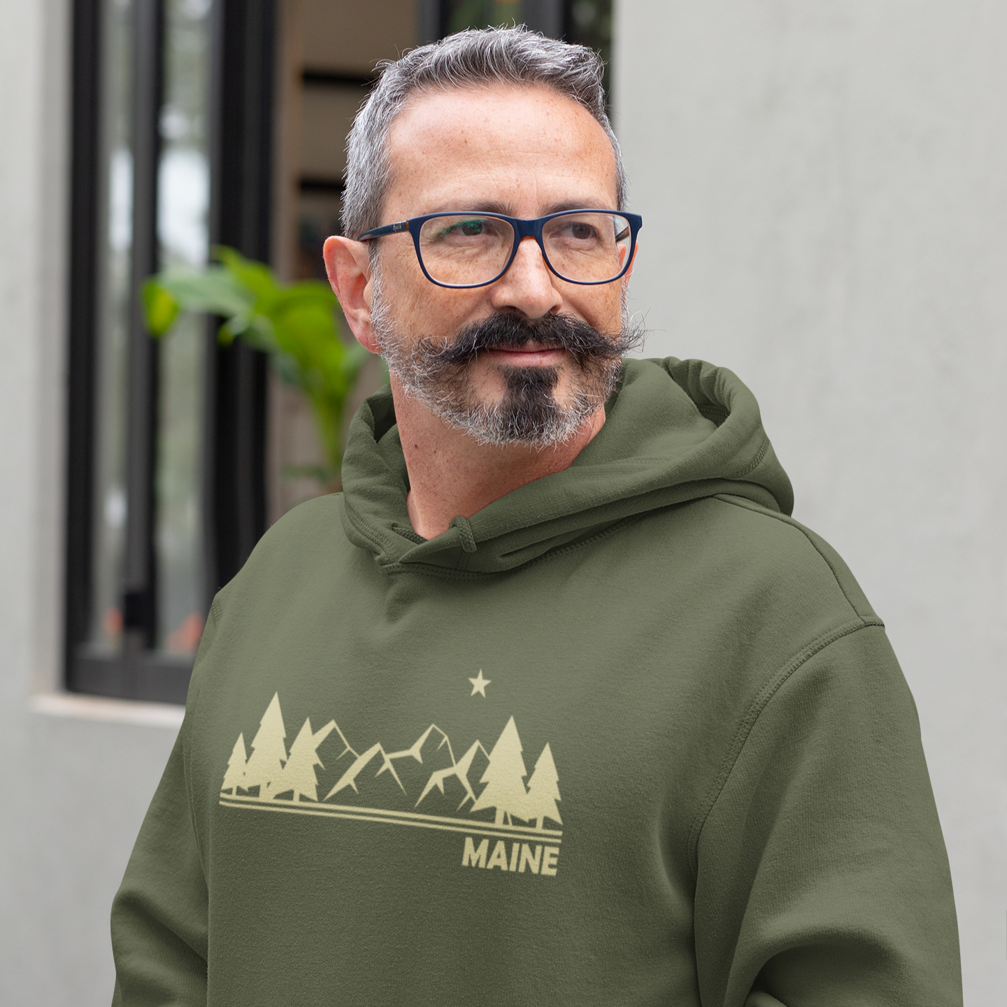 Maine Mountains - hooded sweatshirt