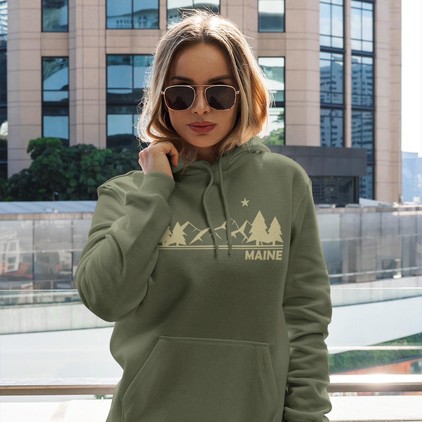 Maine Mountains - hooded sweatshirt
