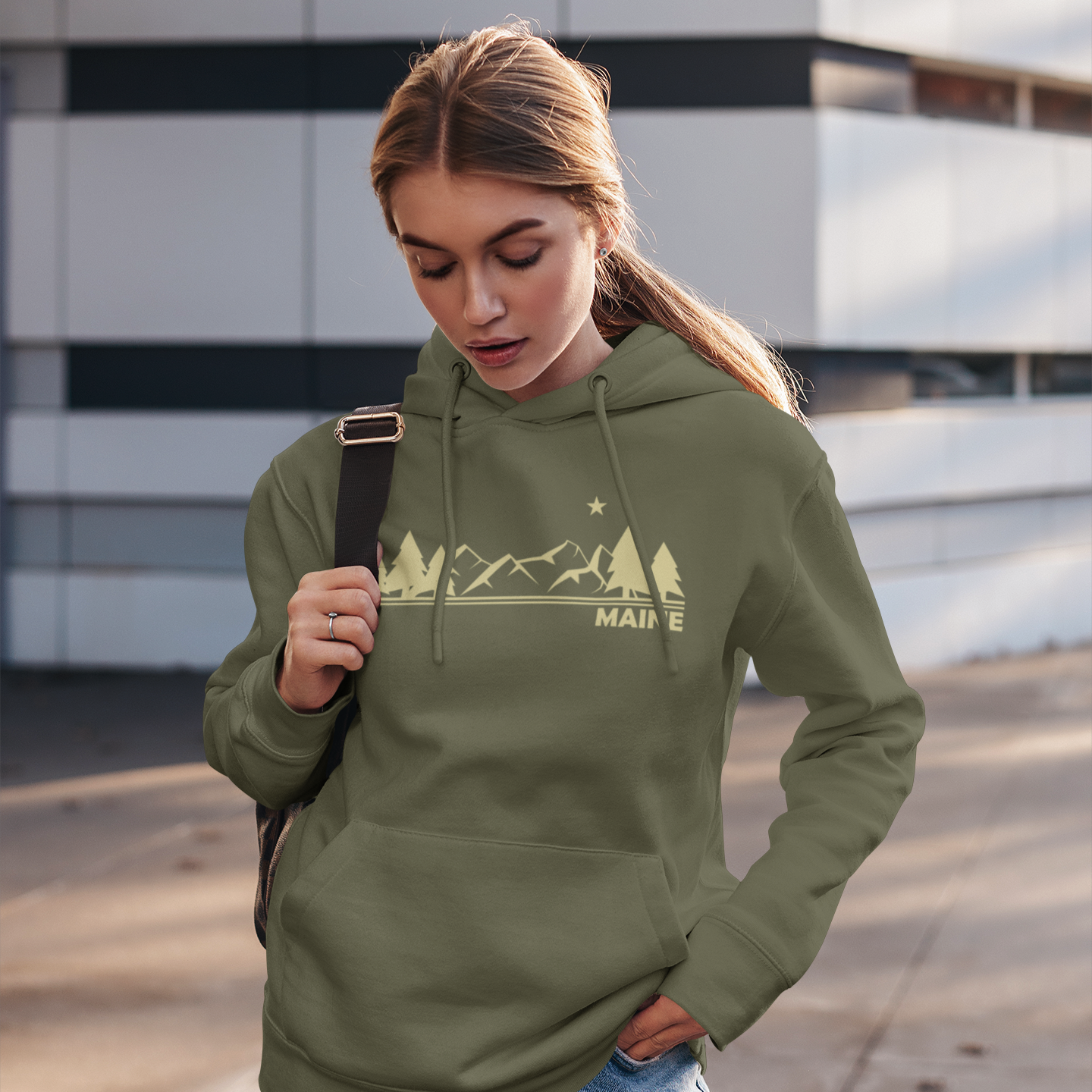 Maine Mountains - hooded sweatshirt