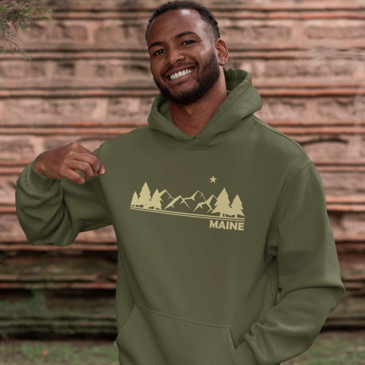 Maine Mountains - hooded sweatshirt