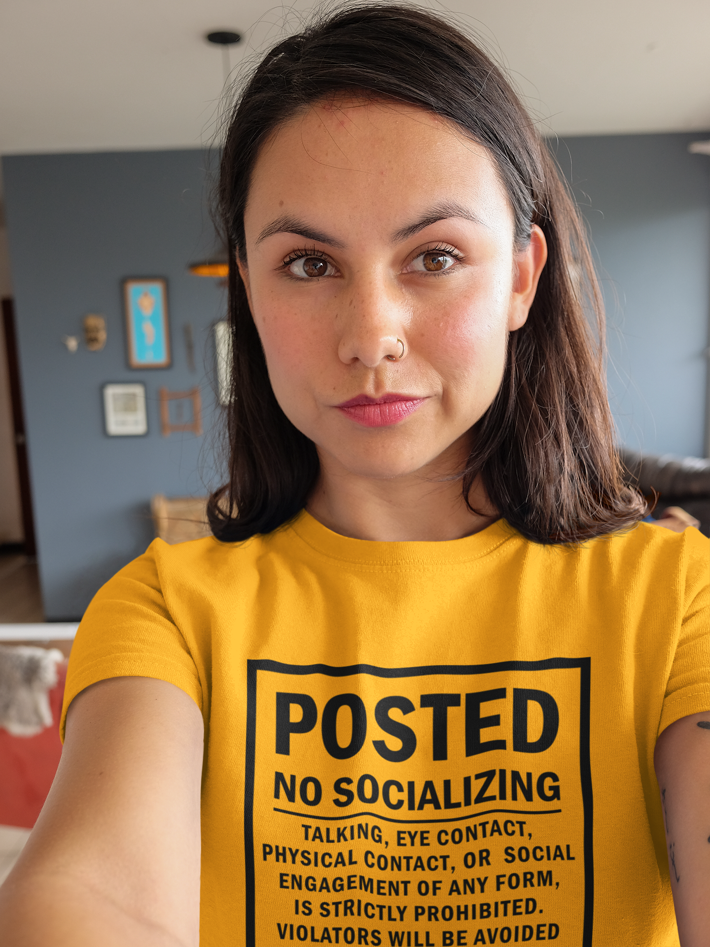Posted: No Socializing t-shirt