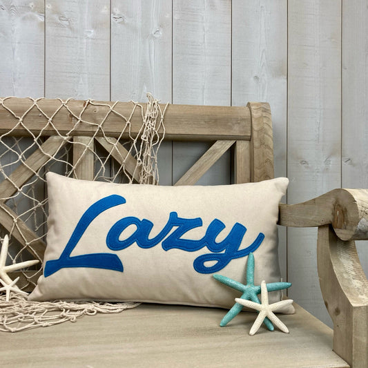 Lazy Pillow   felt-applique lumbar pillow