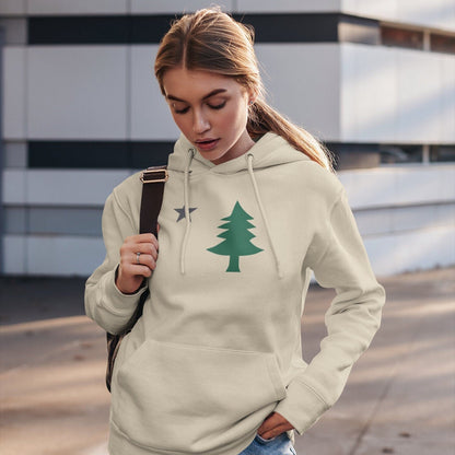 Original 1901 Maine State Flag Hooded Sweatshirt