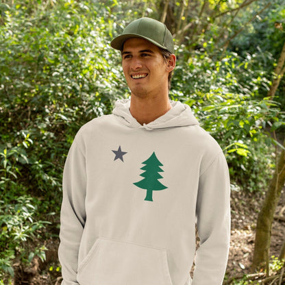 Original 1901 Maine State Flag Hooded Sweatshirt